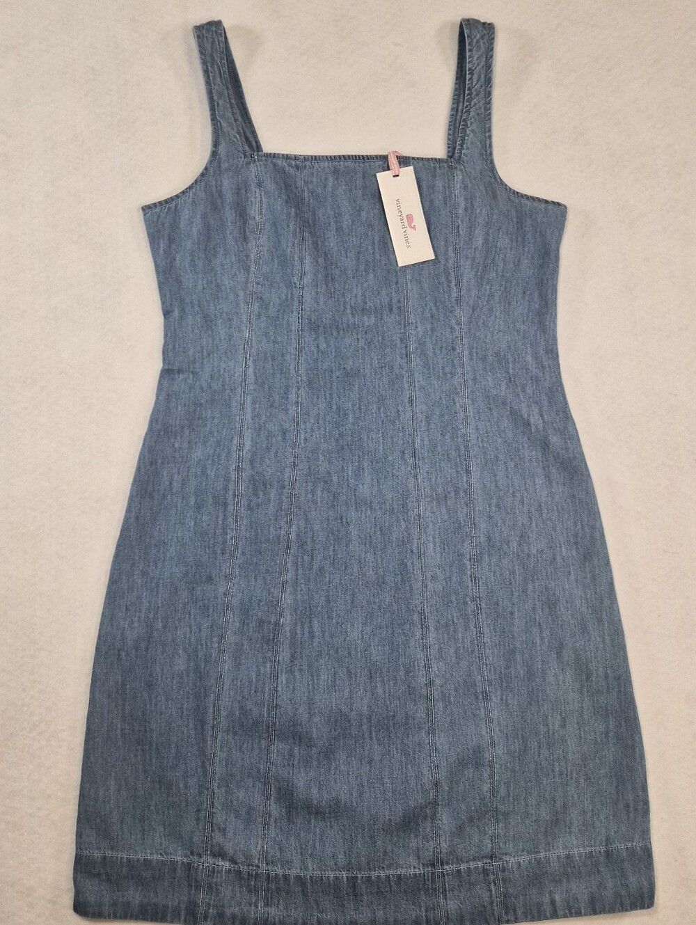Vinyard Vines Denim Square-Neck Tank Dress - Blue NWT
